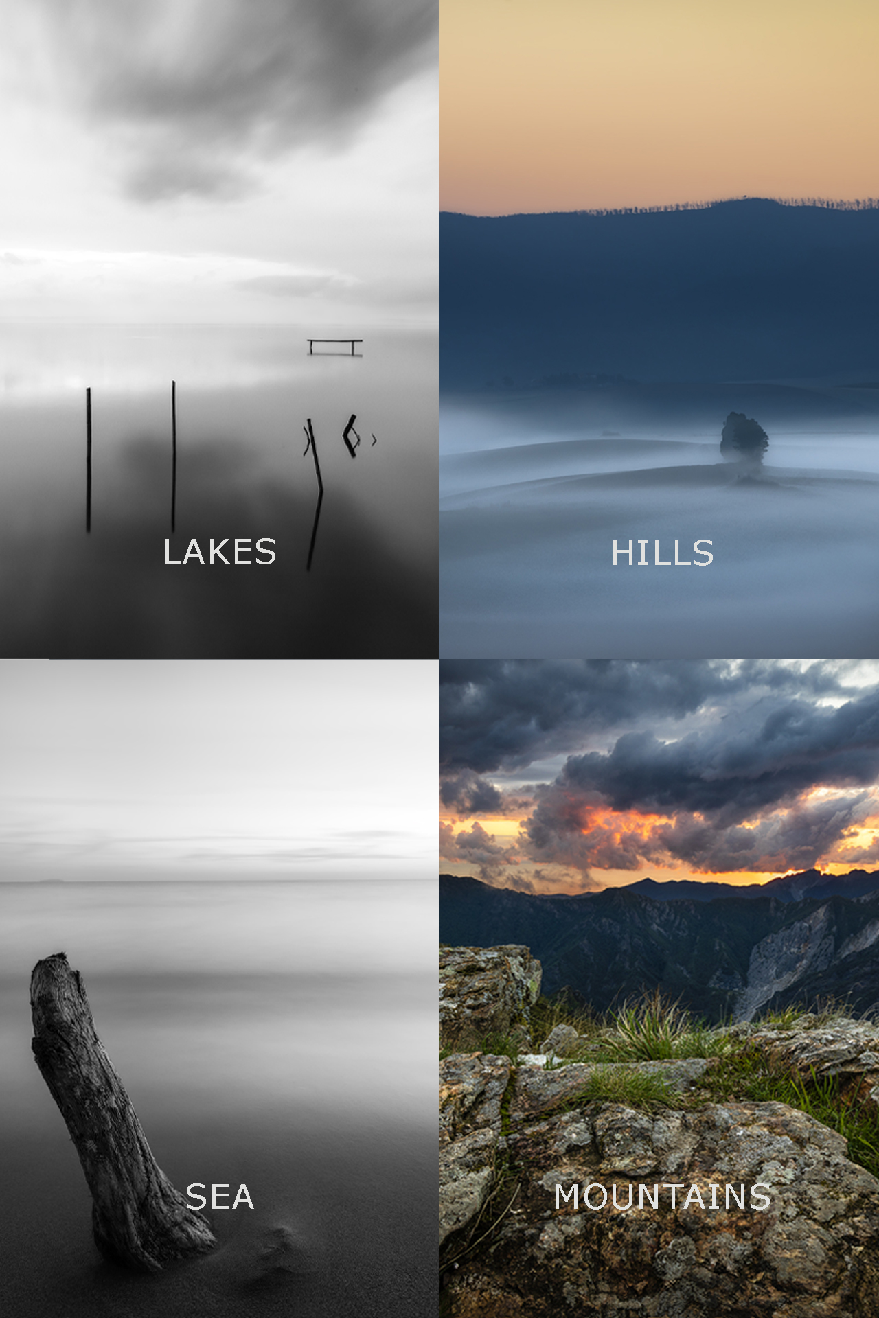 Paths — Sea, Lakes, Hills and Mountains